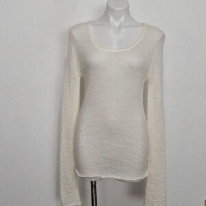 Brandy Melville "NEW" Cream Coquette Mohair Blend Quiet Luxury Sweater One Size